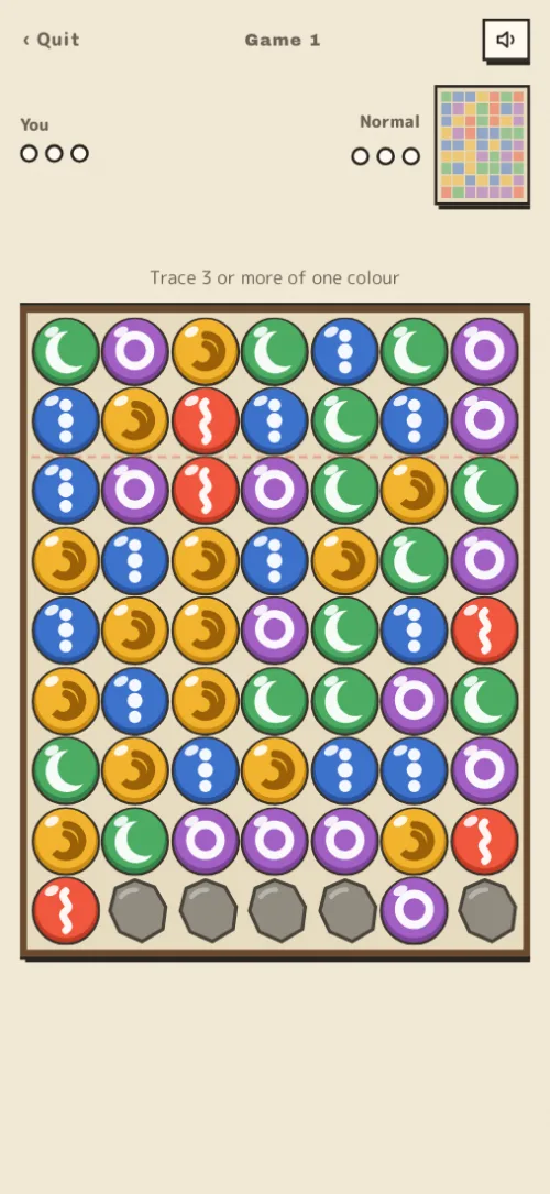 TSUNAGI gameplay screen