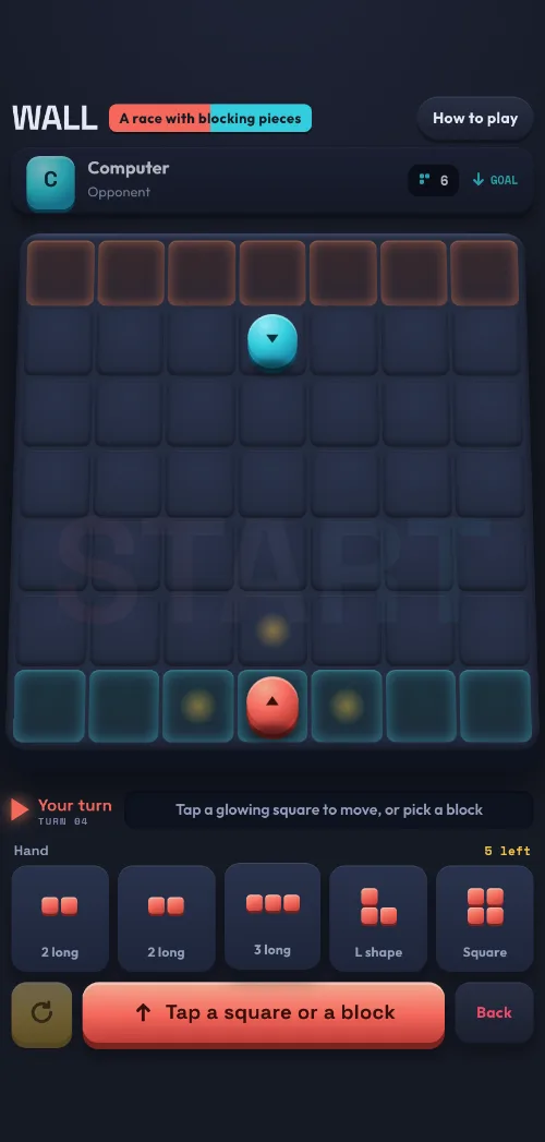 WALL gameplay screen